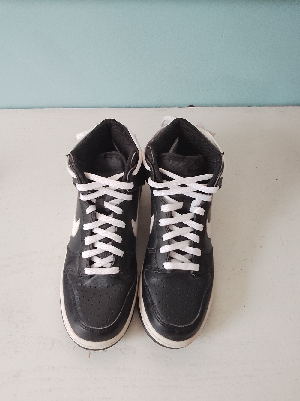 Nike Black and White High-Top Sneakers